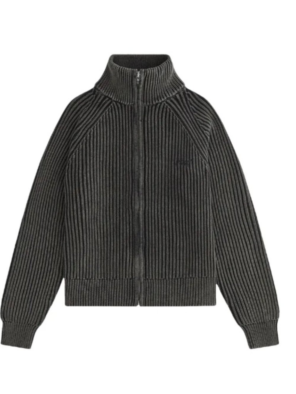 KITH Ribbed Knit Zip Cardigan & Jogger Set | Charcoal | Size S